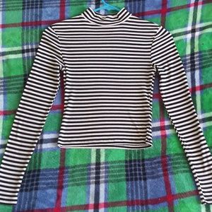 long sleeve fitted ribbed shirt